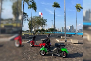Ave. Balboa: Enjoy the city on a Scooter + drink and Panamanian entrance.