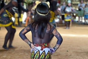 Embera dorp aan de Chagres rivier en wandelen naar de waterval