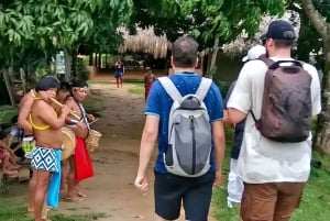 Panama City: Utflukt til landsbyen Embera og regnskogen med fossefall