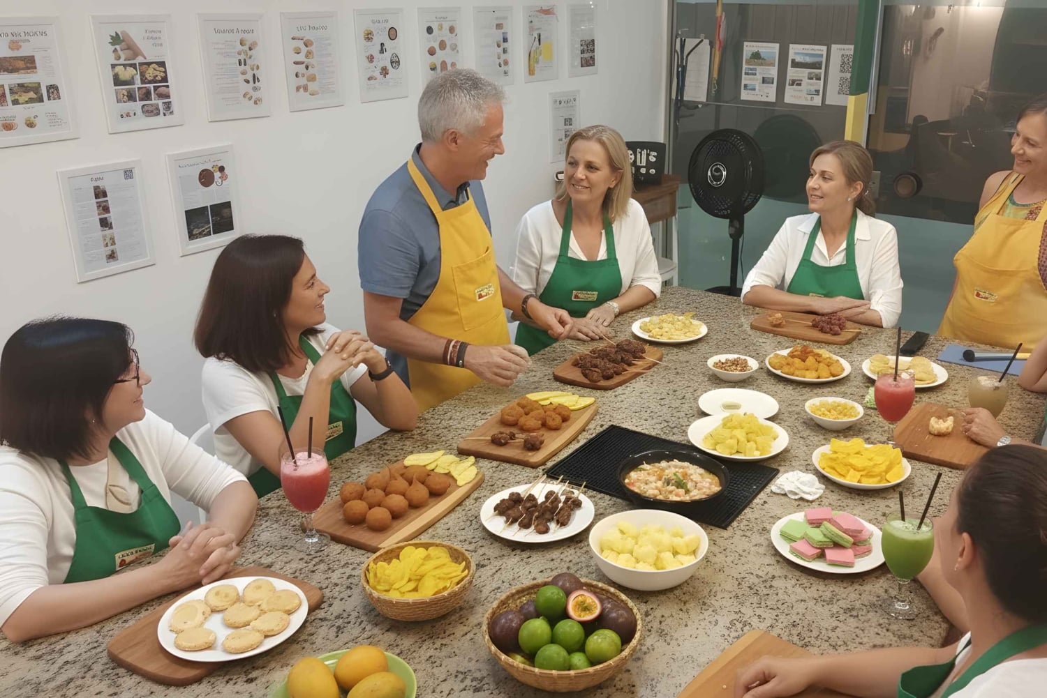 Sessão de degustação de comida e bebidas da América Central do Panamá
