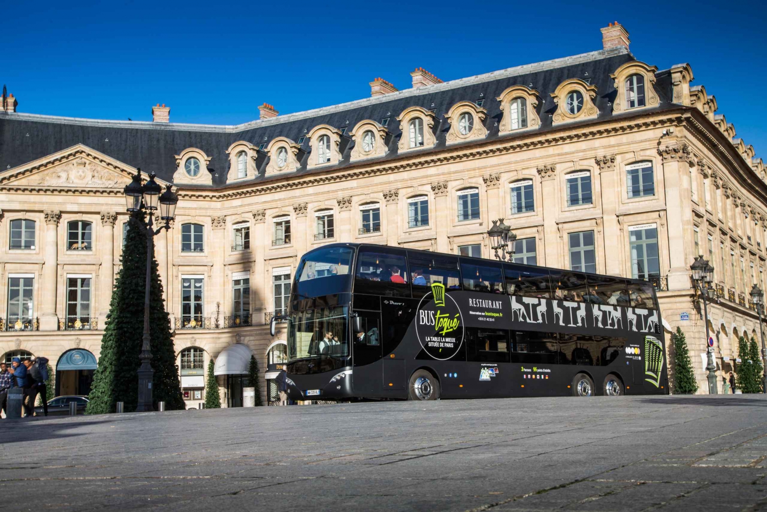 Bus Toqué Champs Elysées Tour w/ 3-Course Dinner & Champagne