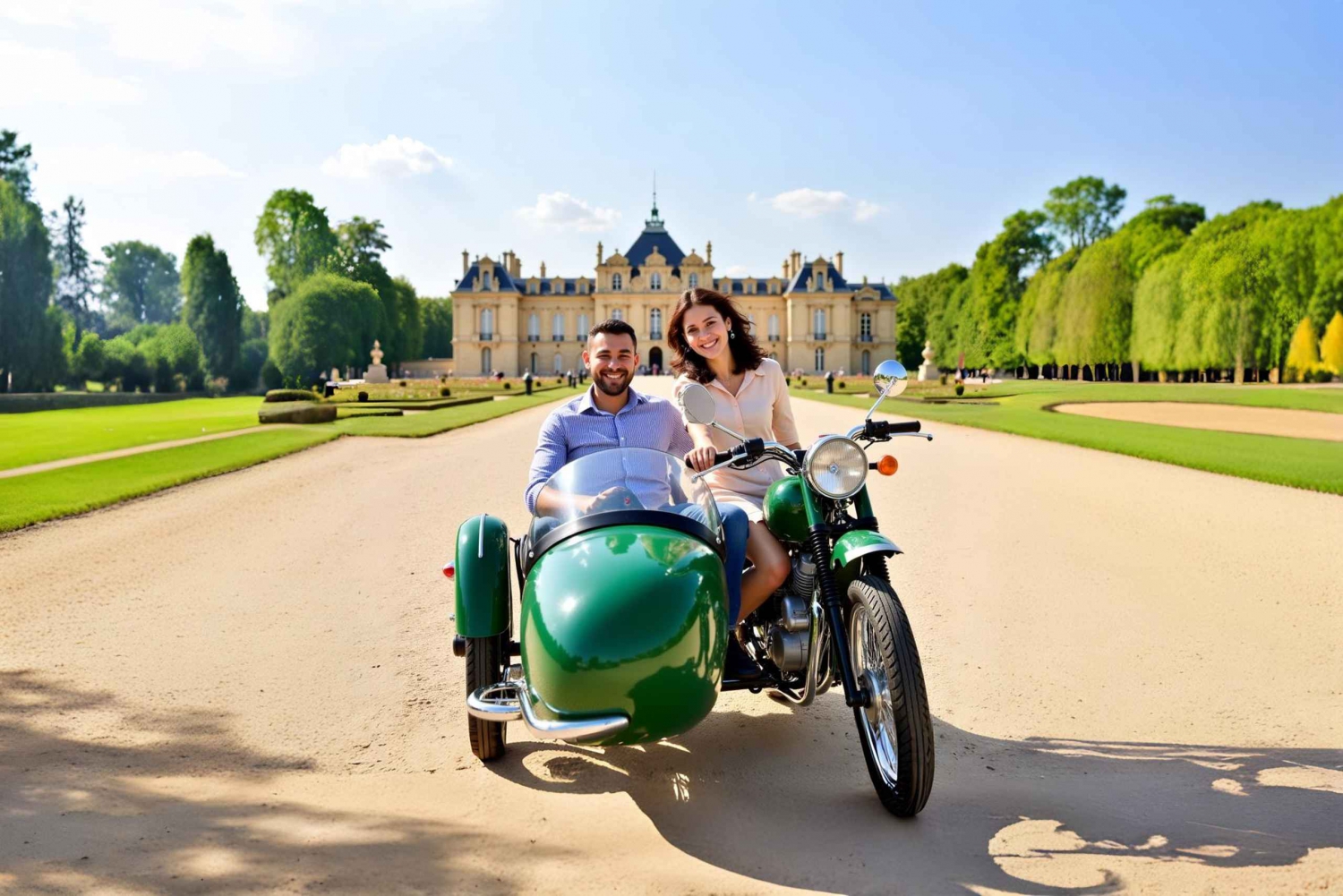 From Paris: Versailles Vintage Sidecar Tour with Entrance