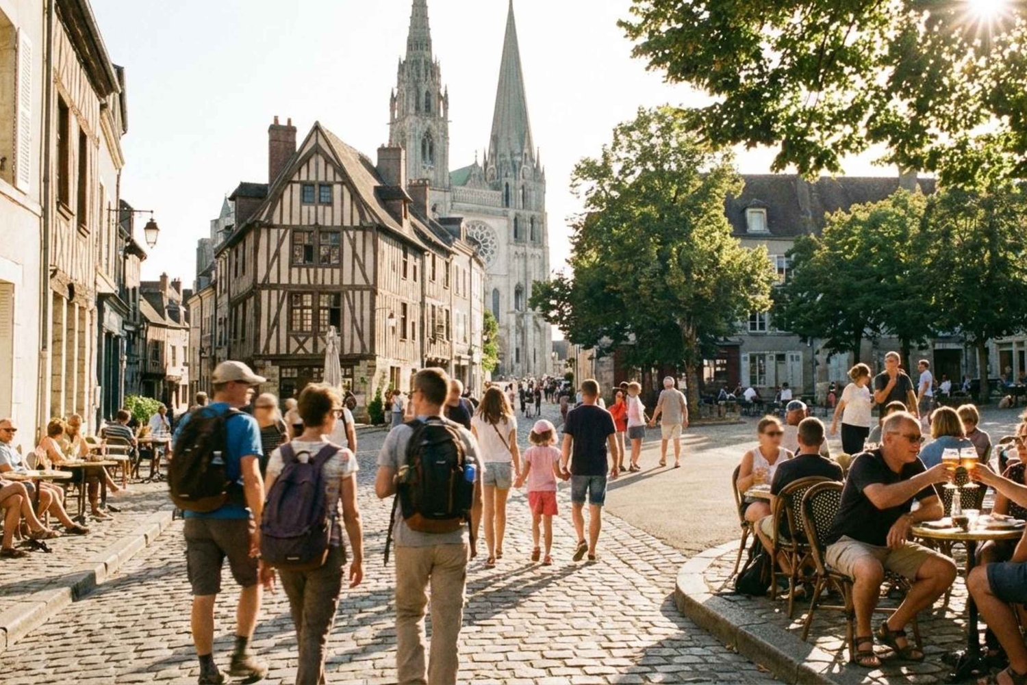Visite guidée d'une journée à Chartres avec transfert depuis Paris