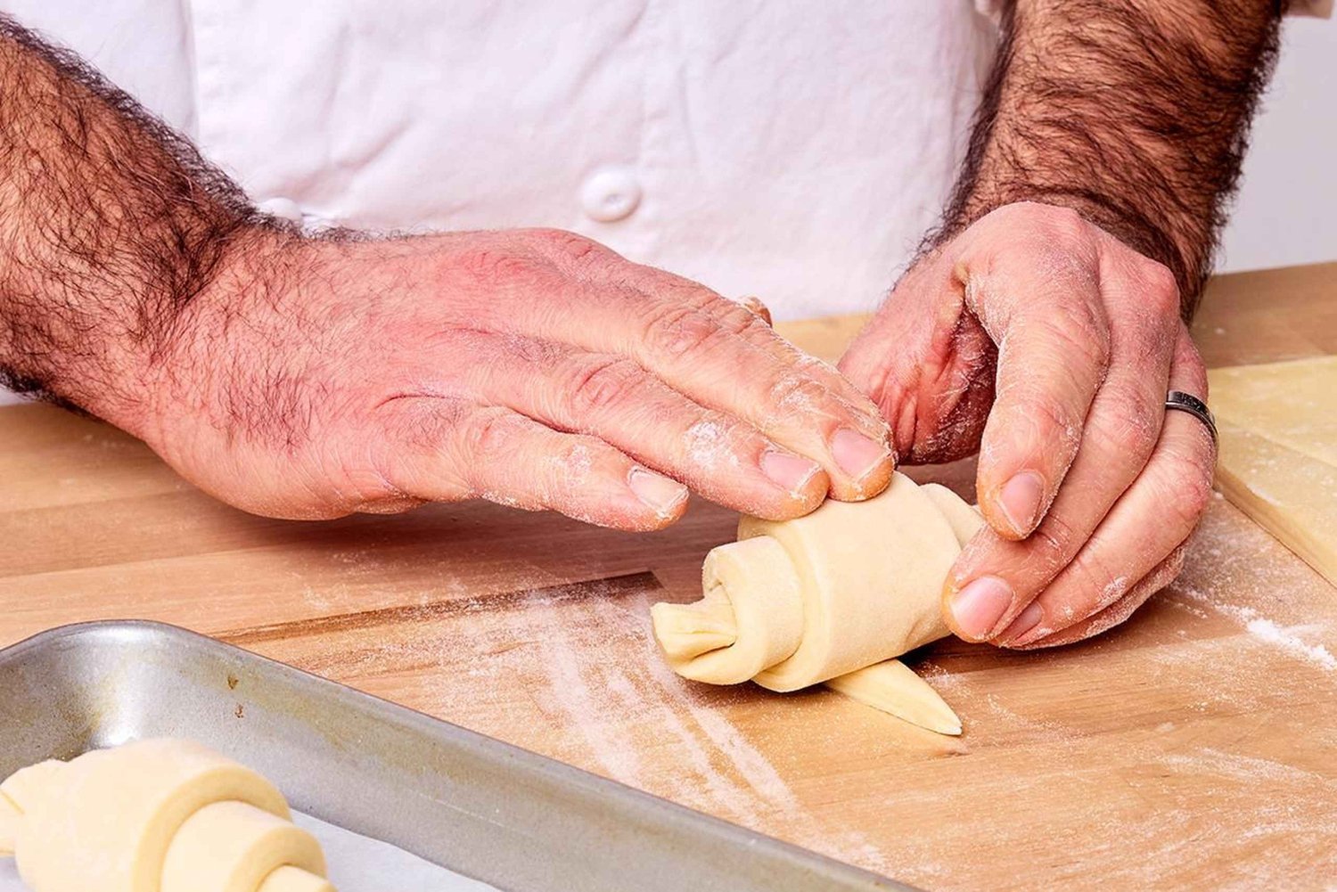 Paris: Croissant Making Class with Champagne by Eiffel Tower