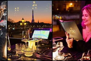 Parigi: tour serale culturale in autobus con cena a bordo