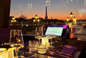 Париж: культурная ночная автобусная экскурсия с ужином на борту