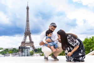 París: sesión fotográfica al atardecer en el corazón de París: Louvre, Orsay, Eiffel.