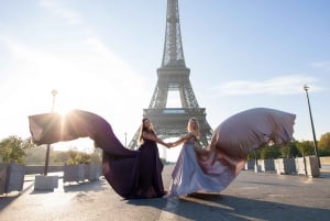 Paris: Fotografering med flygande klänning vid Eiffeltornet jonadress