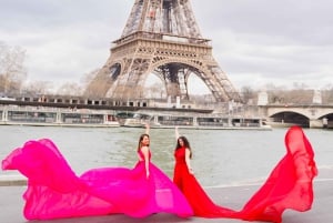 Paris: Fotografering med flygande klänning vid Eiffeltornet jonadress