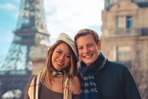 Parijs: fotoshoot bij de Eiffeltoren en het Louvre (hoogwaardige bewerkingen)
