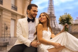Paris: sessão fotográfica na Torre Eiffel e no Louvre (edições de alta qualidade)