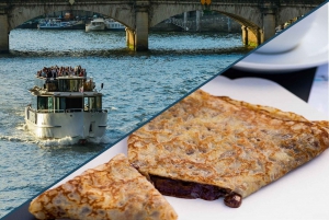 Paris: Live Guided Cruise with Crepe and Soft Drink