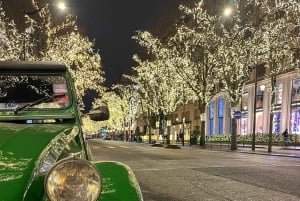 Paris: Privat julelys-tur med Citroën 2CV