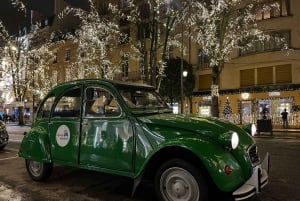 Paris: Privat julelys-tur med Citroën 2CV