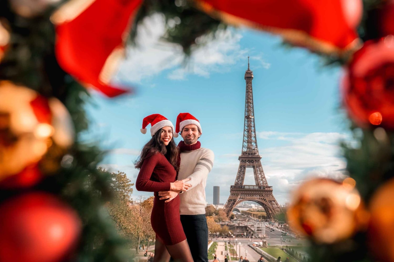 Parijs: privé-kerstfotoshoot met rekwisieten