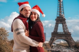 Parijs: privé-kerstfotoshoot met rekwisieten