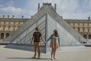 Paris: Privat fotoshoot uden for Louvre-museet