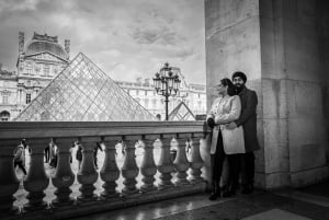 Paris: Privat fotoshoot uden for Louvre-museet