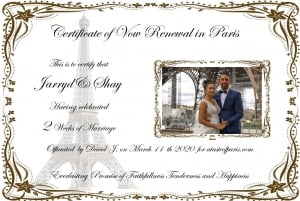 Paris: Wedding Vows Renewal Personal Photo or Video Shoot