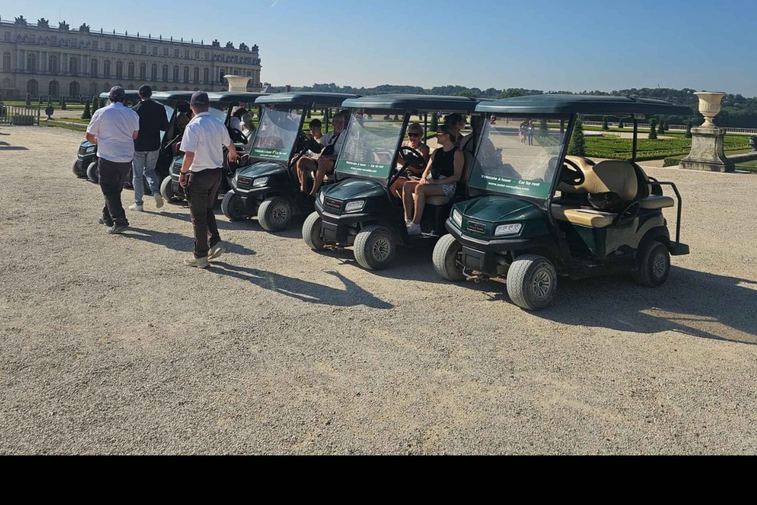 Versailles: Guidad tur med golfbilar och cyklar, Hamlet+fontäner