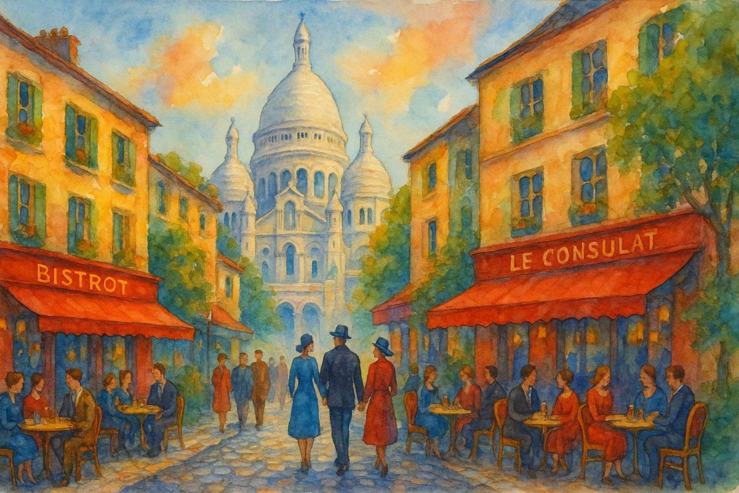 Warsztaty akwareli w Montmartre