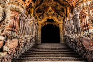 Bangkok: Pattaya Truth Sanctuary Guided Tour & Coral Island