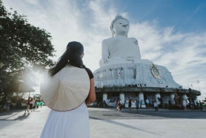 Halve dag Phuket Uitzichtpunt Grote Boeddha Wat Chalong Groep Tour