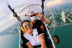 Pattaya: Paramotorflyvning med BFA over strand og by med panoramautsikt
