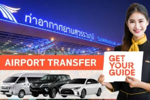 Pattaya: Yksityinen kuljetus Suvarnabhumin lentokentältä/-lentokentälle.