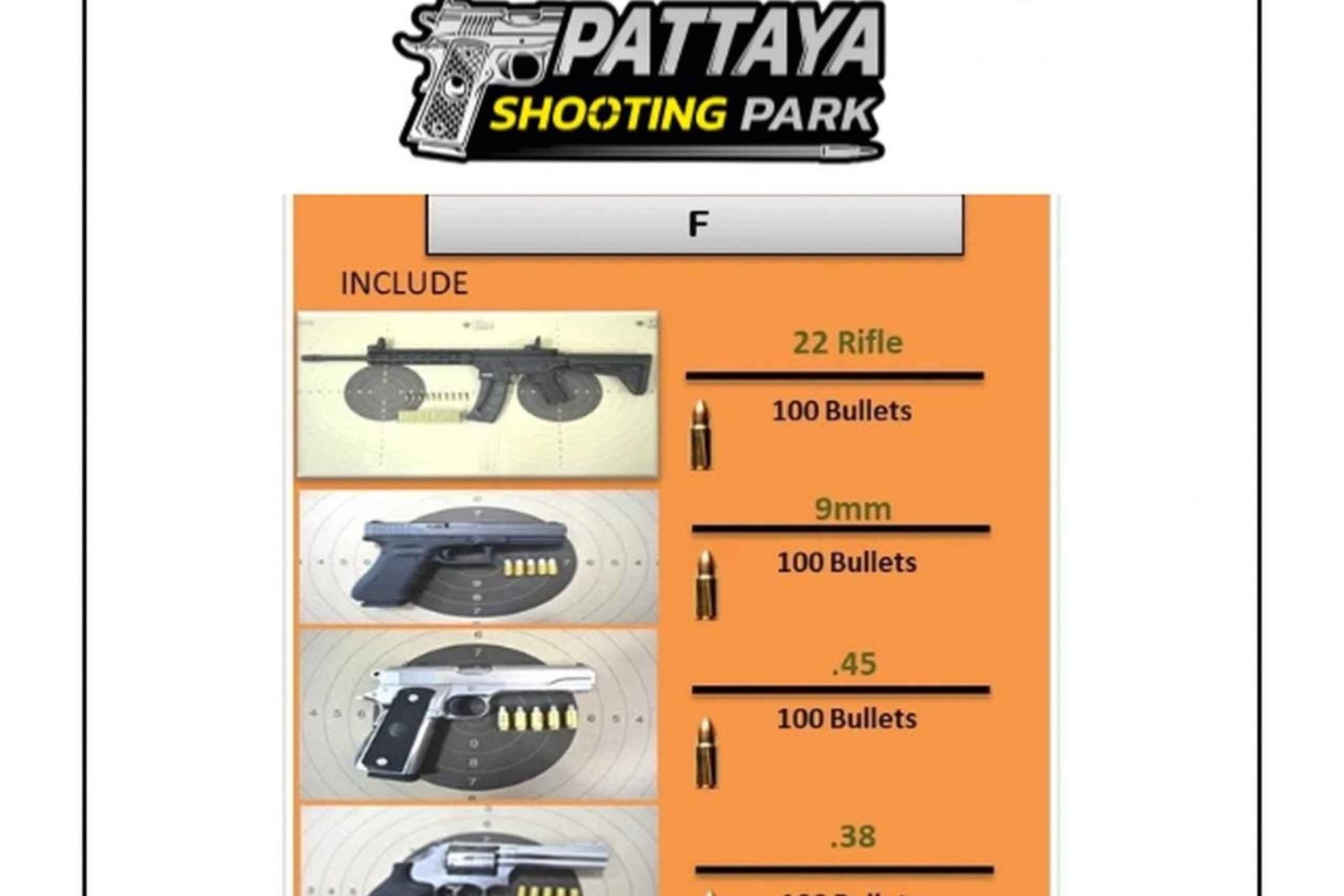 Pattaya: Shooting Park Experience for 10 People