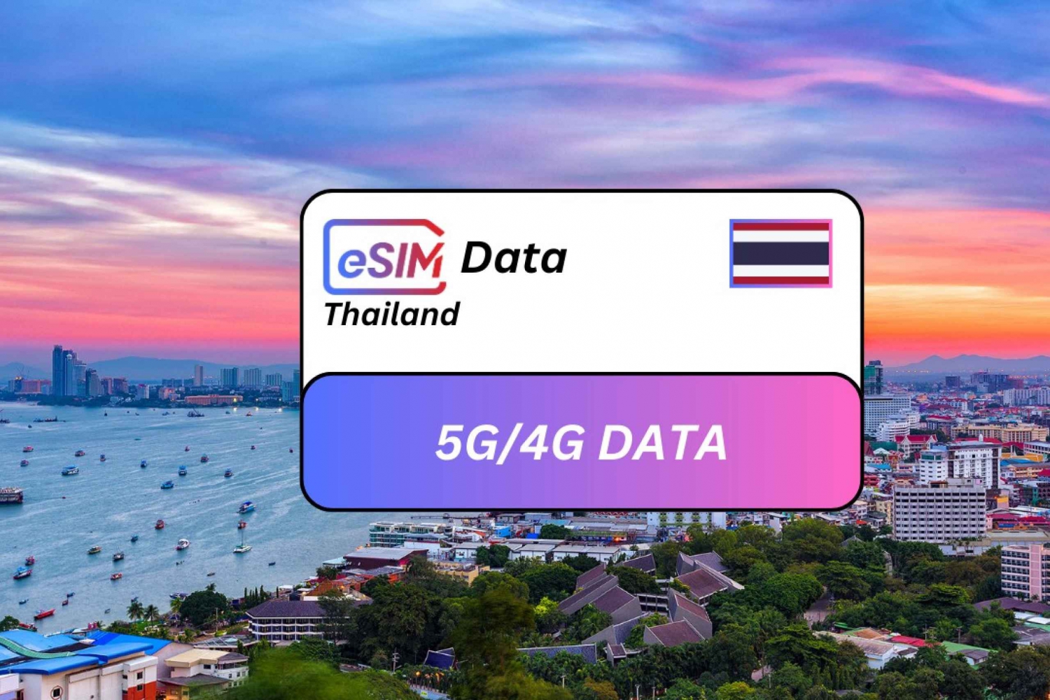 Pattaya: Thailand eSIM Roaming Data Plan