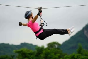 Pattaya: Zipline-eventyr med 25 platforme med mulighed for børn