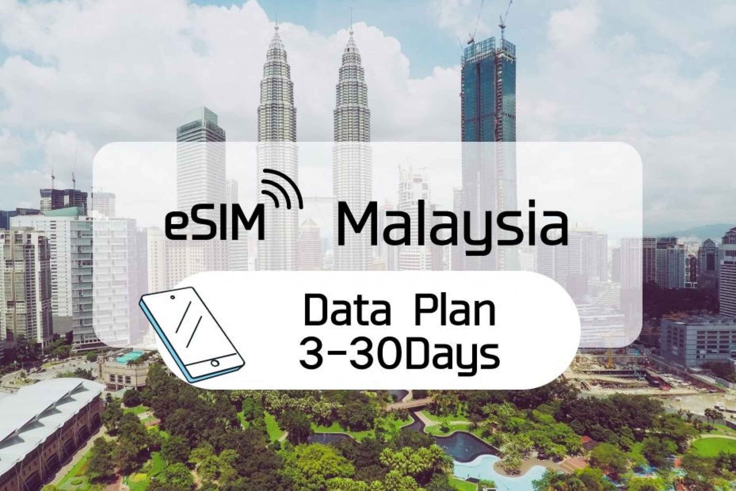 Malásia: Plano de dados de roaming do eSim (0,5-2 GB/dia)