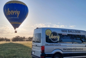 O voo de balão INCLUI o ônibus de ida e volta de Perth para Northam