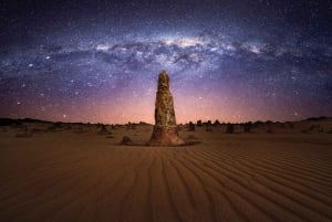 Da Perth: Tour dei Pinnacoli al tramonto e osservazione delle stelle con cena