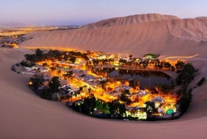 Ballestas-Huacachina oase og overflyvning i Nasca fra Lima