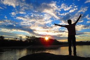 Capibara and caiman search on the Tambopata river