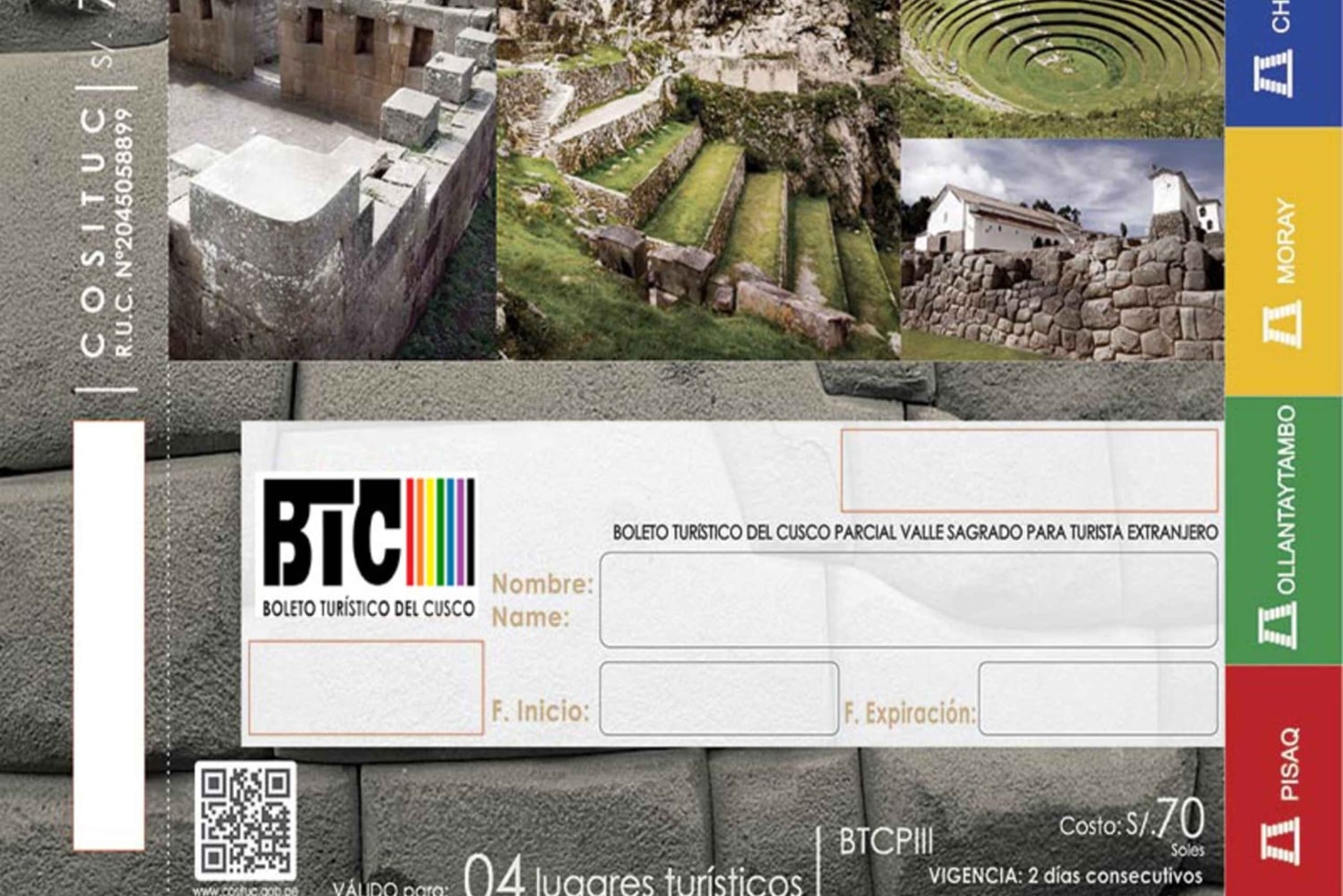 Куско: туристический билет на 1, 2 или 10 дней с доставкой в отель