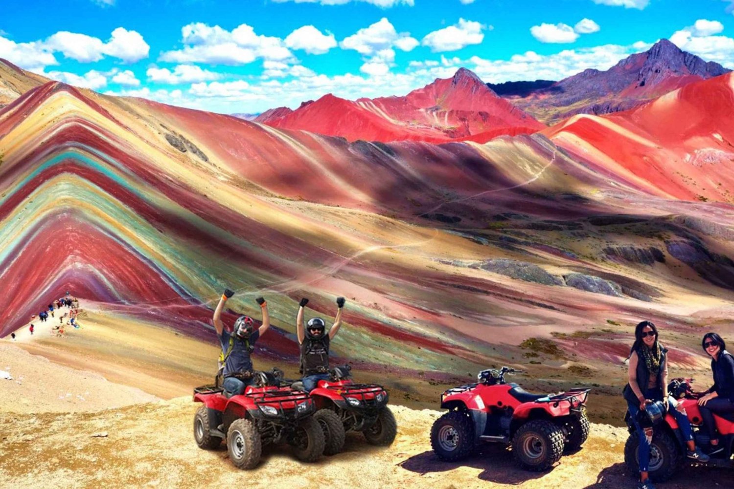 Från Cusco: ATV till Rainbow Mountain + Red Valley med måltider