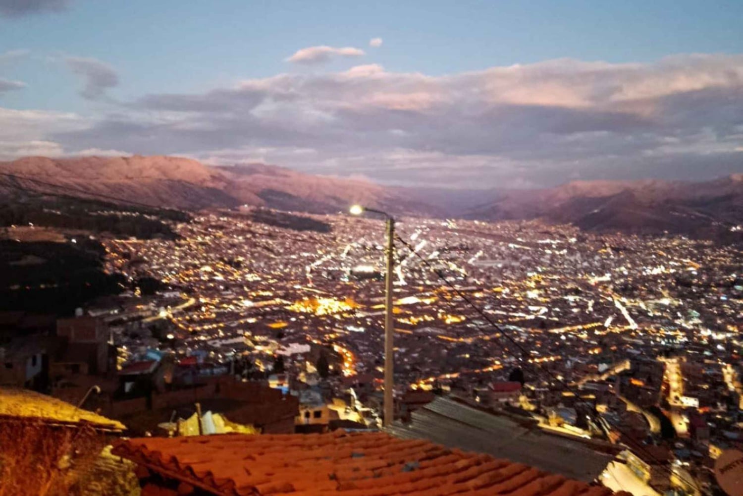 Cusco : coucher de soleil au sommet du ghetto