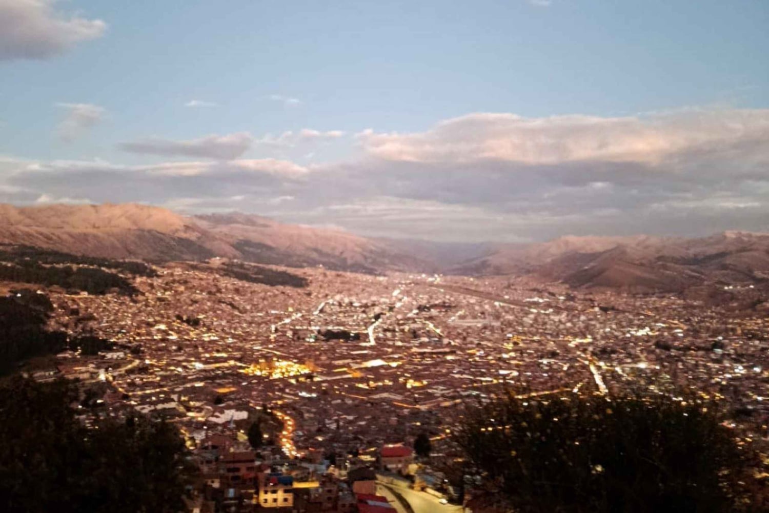 Cusco : coucher de soleil au sommet du ghetto
