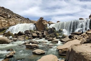 Från Arequipa: Dagsutflykt till Pillones vattenfall och stenskog
