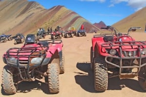 From Cuzco: Raimbow Mountain in ATV Quad Bikes + food