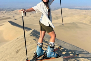 Ica/Huacachina: Crazy buggy in the dunes at sunset + sand sled