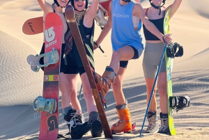 Ica/Huacachina: Crazy buggy in the dunes at sunset + sand sled