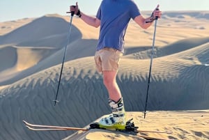 Huacachina: Sandboarding/Sandskiing-upplevelse vid solnedgången på galna buggy
