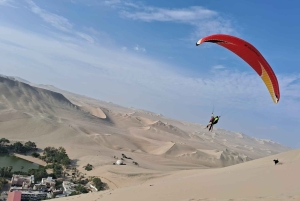 From Huacachina: Paragliding flight over the desert