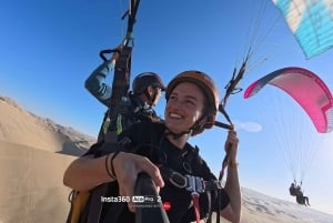 From Huacachina: Paragliding flight over the desert