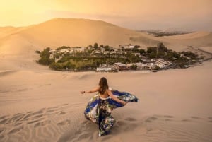 From Ica or Huacachina: Sunset dune buggy & sandboarding