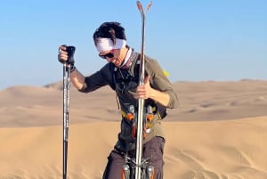 Huacachina: Sandboarding/Sandskiing-upplevelse vid solnedgången på galna buggy